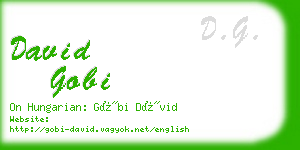 david gobi business card